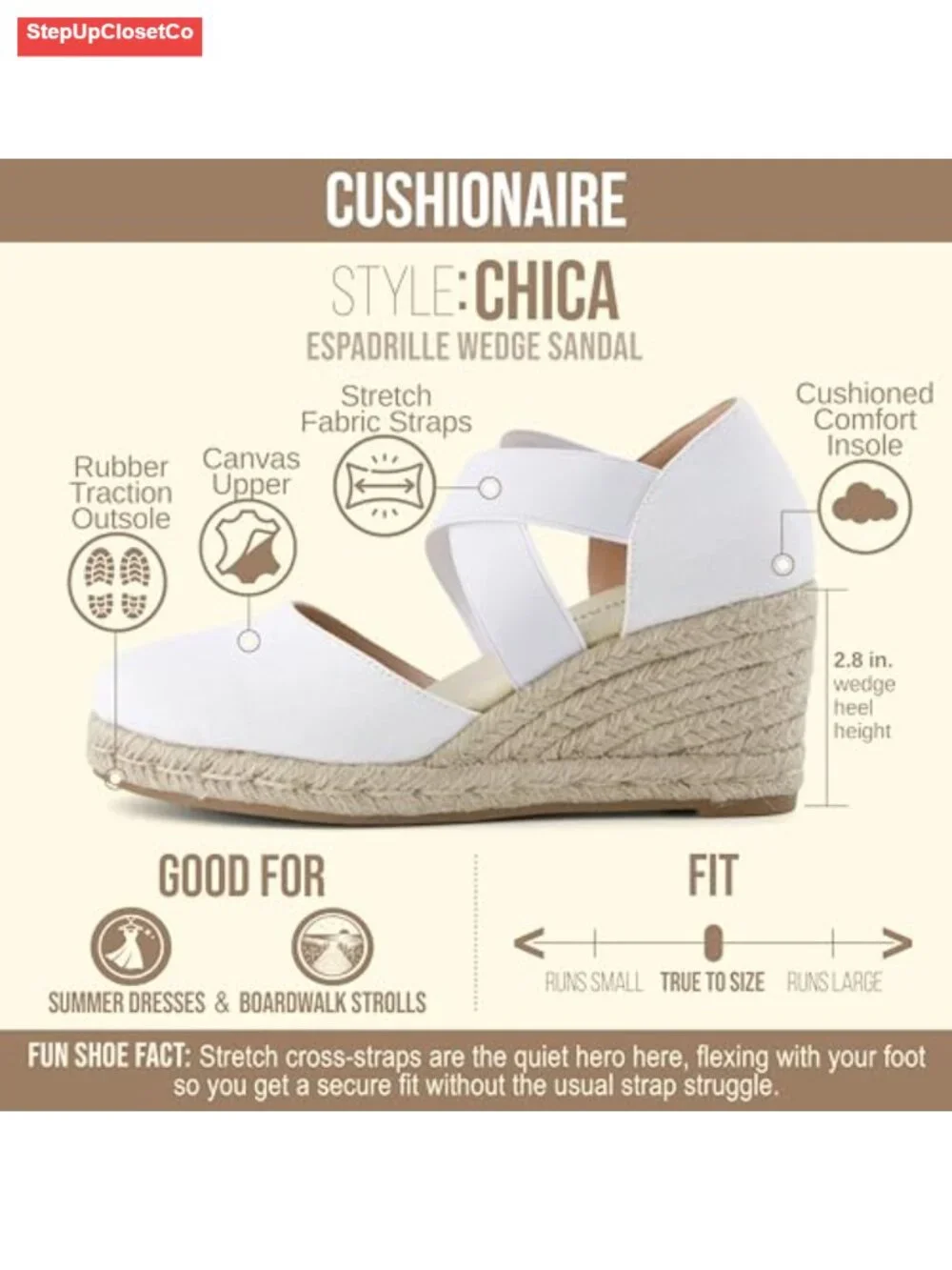 Espadrille Wedge Sandals with Elastic Straps